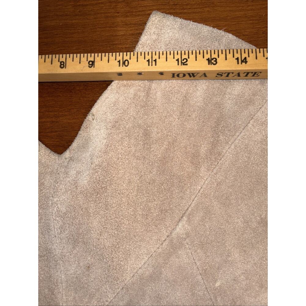 Vintage Brown Suede Leather Fringe Cape-Poncho Express Western Boho SM-LG - Picture 5 of 5